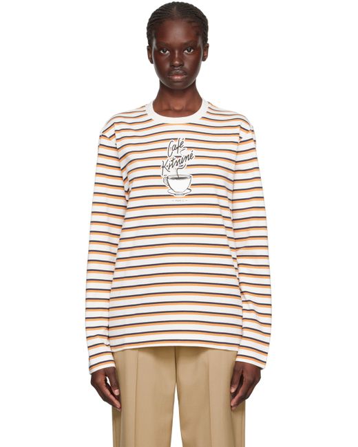 Maison Kitsuné Multicolor Striped Long Sleeve T-Shirt