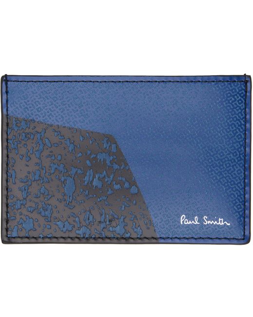 Paul Smith Blue Rug Print Card Holder