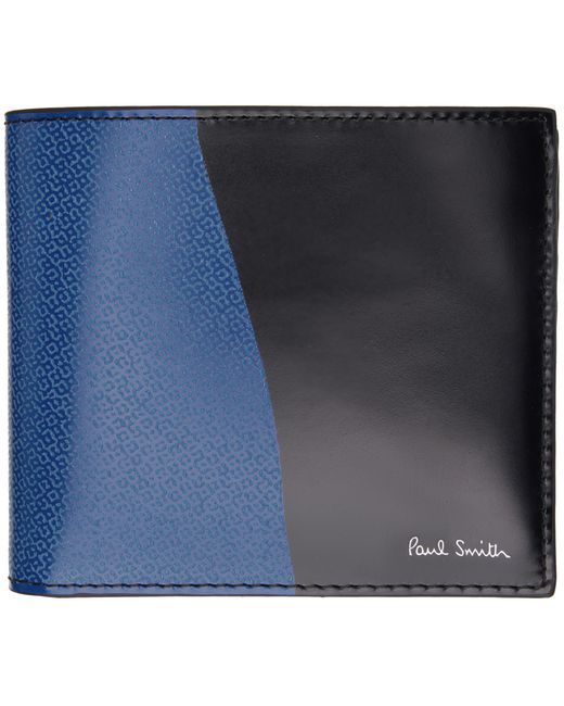 Paul Smith Black Blue Rug Print Wallet