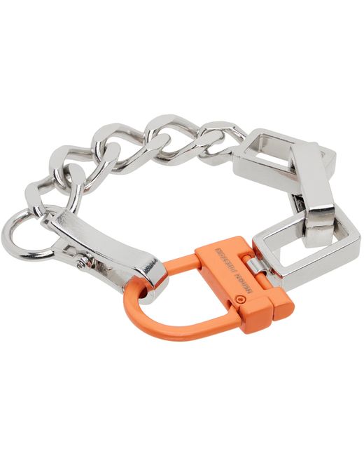 Heron Preston Orange Multichain Square Bracelet