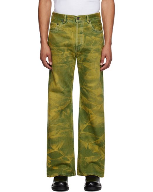 Acne Studios Yellow Loose-Fit Jeans