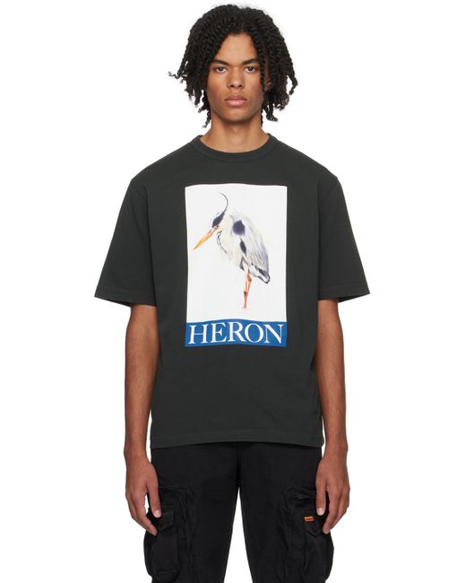 Heron Preston Black Heron Bird Painted T-Shirt