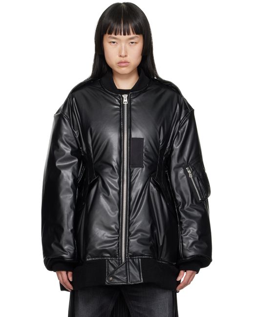 Junya Watanabe Insulated Faux-Leather Bomber Jacket