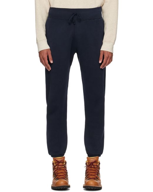 Rrl Navy Garment-Dyed Sweatpants