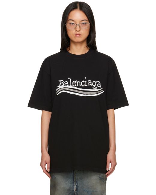 Balenciaga Black Printed T-Shirt
