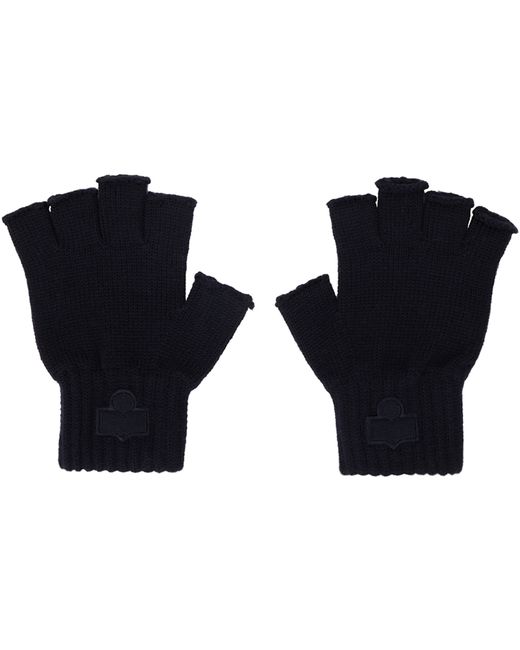 Isabel Marant Navy Blaise Fingerless Gloves