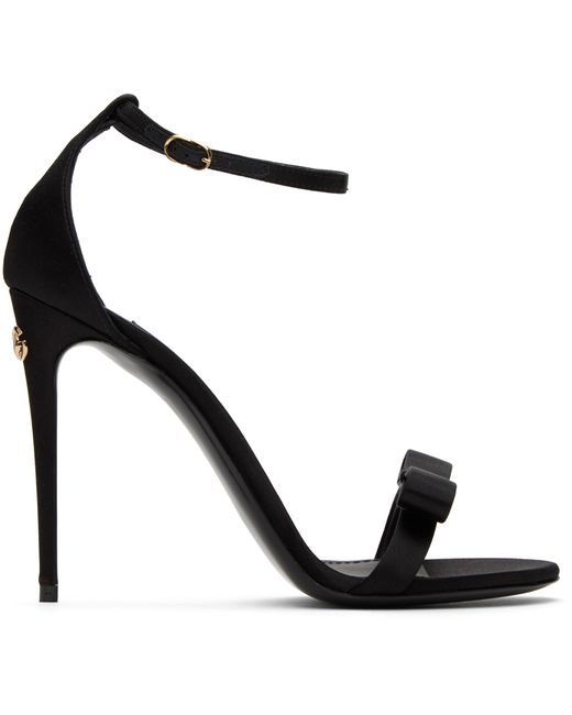 Dolce & Gabbana Satin Bow Heeled Sandals