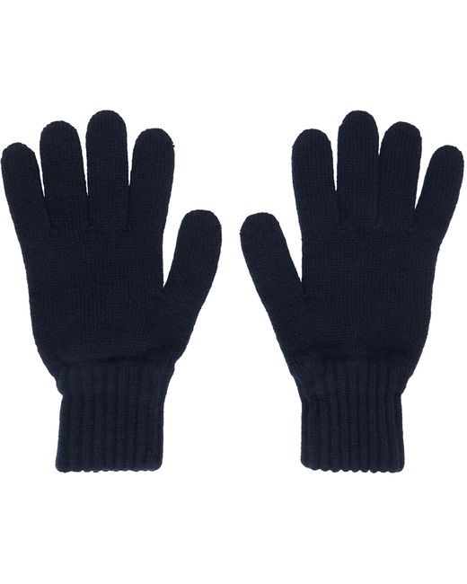 Drake's Navy Lambswool Gloves