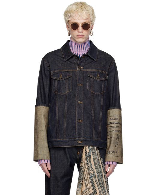 Jean Paul Gaultier Indigo Buttoned Denim Jacket