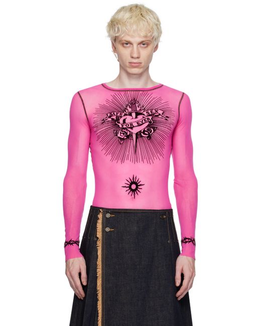 Jean Paul Gaultier Flocked Long Sleeve T-Shirt