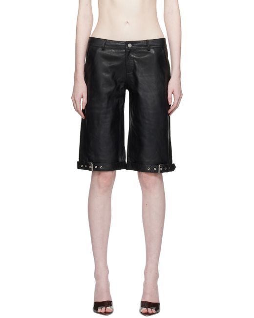 Miaou Clay Leather Shorts