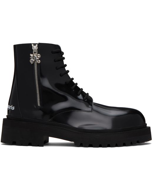 Palm Angels Embossed Combat Boots