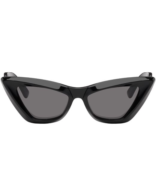 Bottega Veneta Black Pointed Cat-Eye Sunglasses