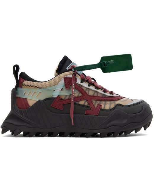 Off-White Brown Burgundy Odsy 1000 Sneakers