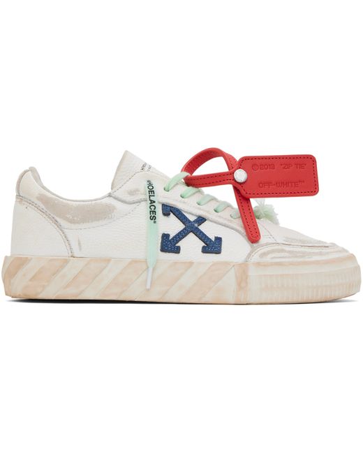 Off-White Distressed Vulcanized Sneakers