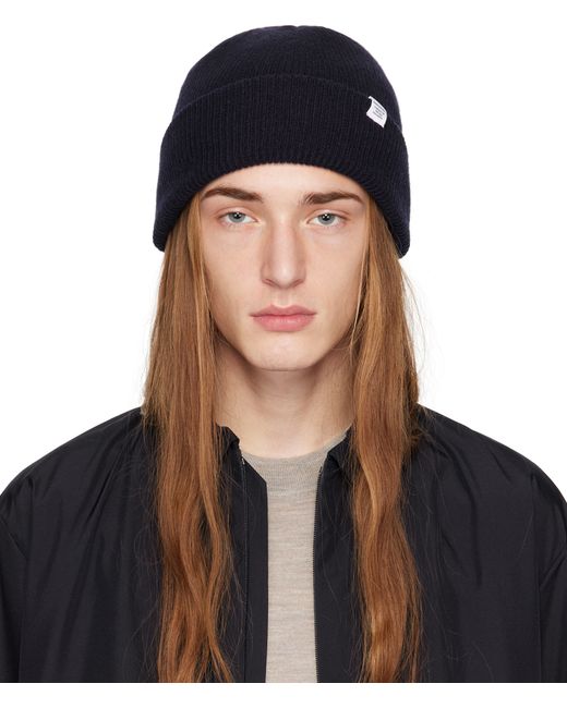 Norse Projects Navy Rib Beanie