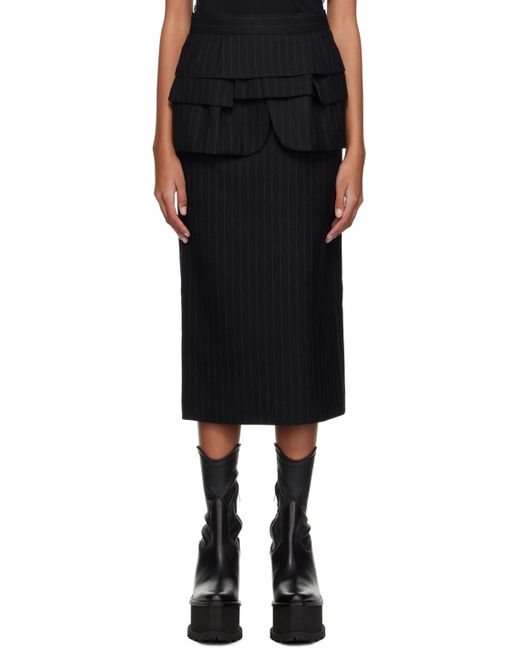 Sacai Chalk Stripe Midi Skirt