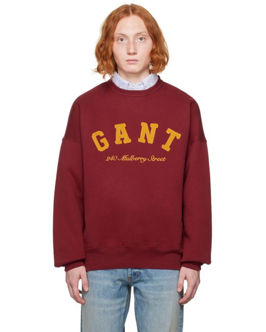 Gant Red Embroidered Sweatshirt