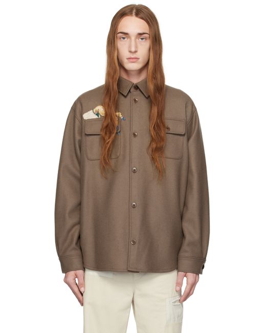Undercover Brown Beaded Shirt