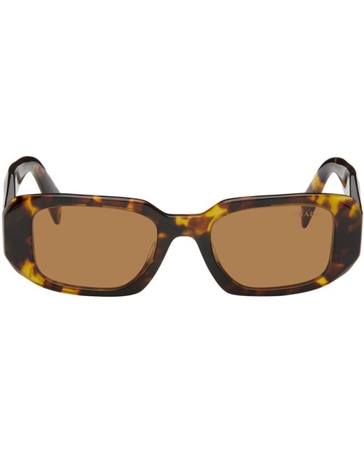 Prada Tortoiseshell Rectangular Sunglasses