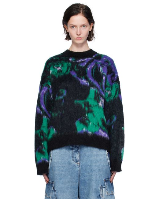 Msgm Black Graphic Sweater
