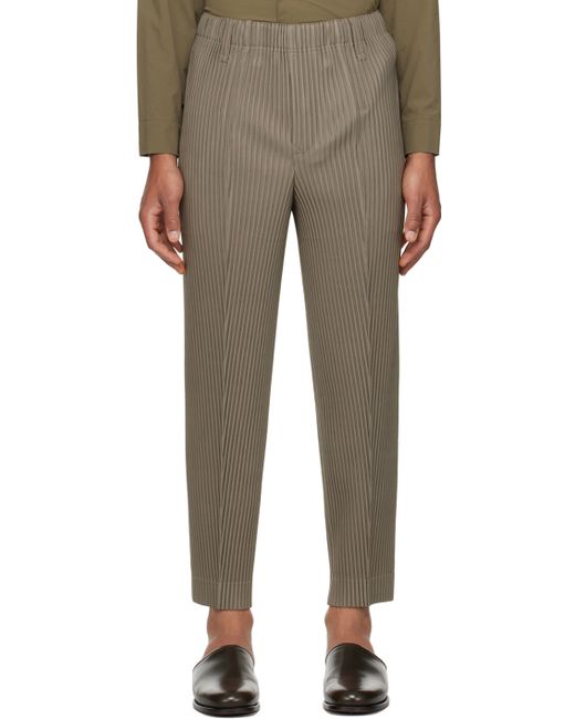 Homme Pliss Issey Miyake Khaki Compleat Trousers