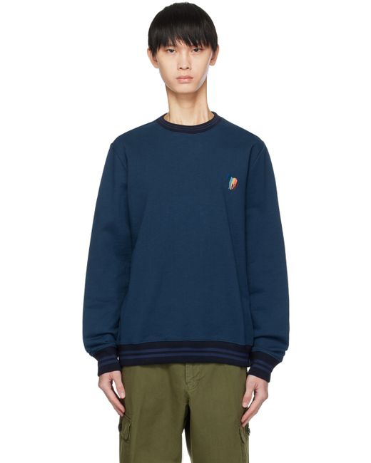 PS Paul Smith Blue Embroidered Sweatshirt