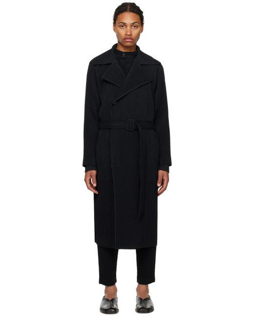 Homme Pliss Issey Miyake Wool Like Light Trench Coat