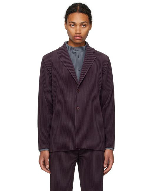 Homme Pliss Issey Miyake Purple Tailored Pleats Blazer