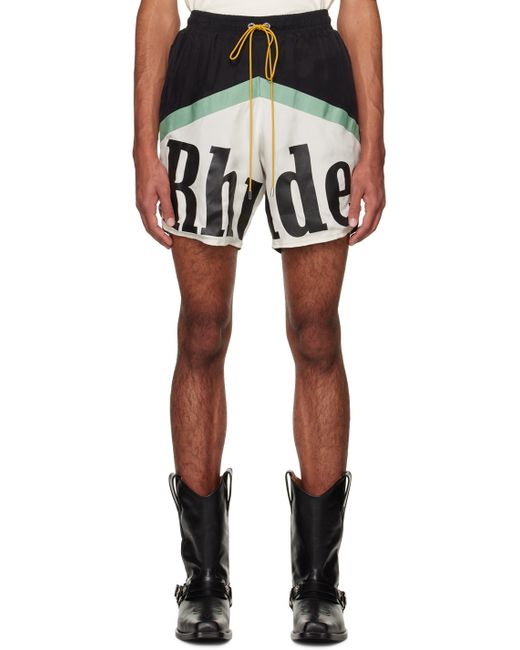 Rhude Black Off-White Awakening Shorts