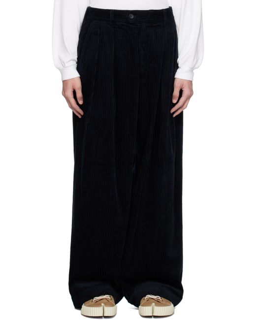 Engineered Garments Navy Pleated Trousers