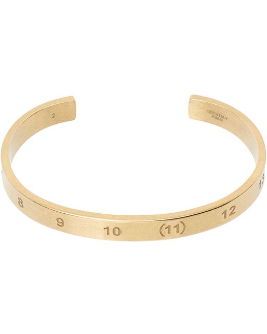 Maison Margiela Gold Numerical Cuff Bracelet