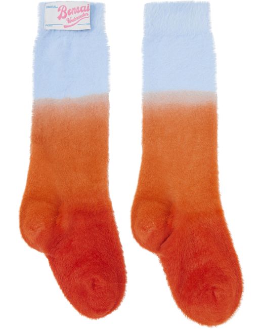 Bonsai Orange Fluffy Socks