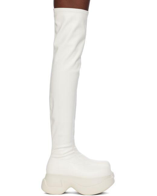 Marni Off-White Chunky Stretch Boots