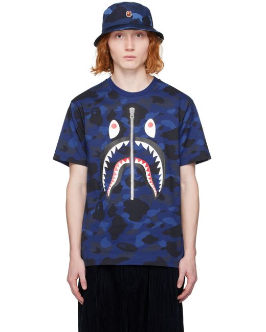 Bape Blue Camo Shark T-Shirt
