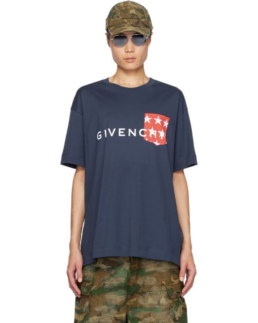 Givenchy Navy Pocket T-Shirt