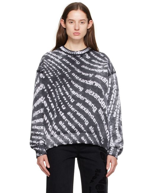Alexander Wang Black Printed Sweater