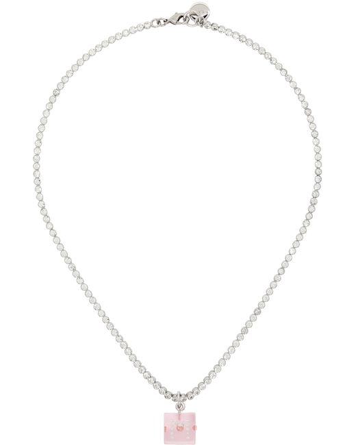 Marni Silver Dice Charm Necklace