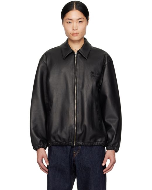 Wacko Maria Spread Collar Leather Jacket