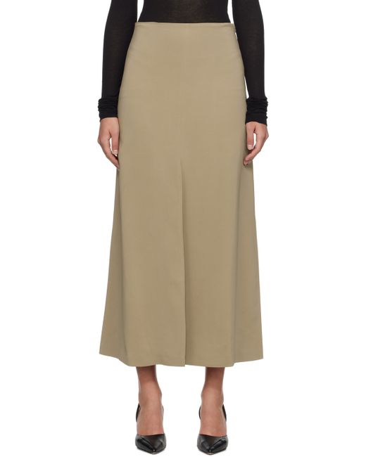 Bite Taupe Vented Maxi Skirt