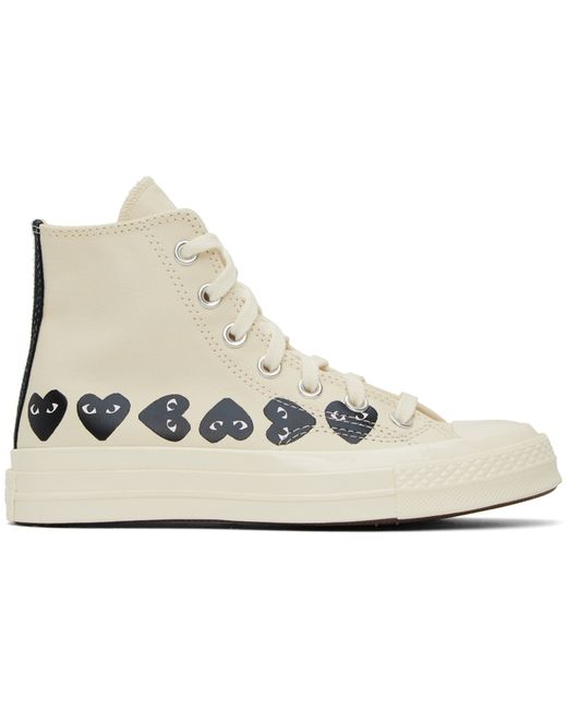 Comme Des Garçons Play Off-White Converse Edition Chuck 70 Multi Heart Sneakers