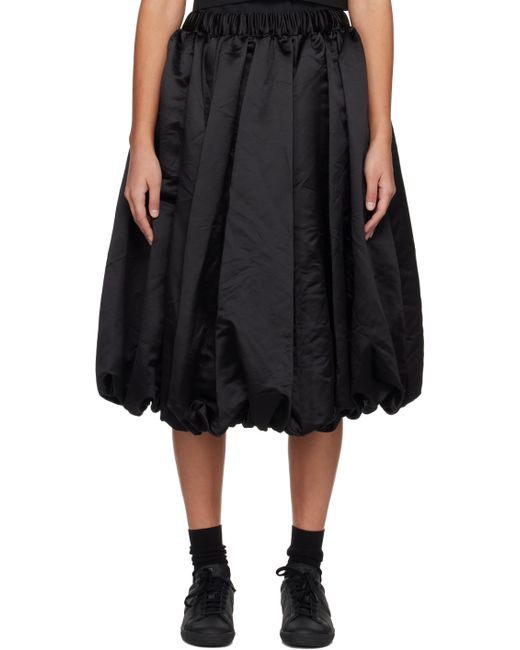 Comme Des Garcons Black Gathered Midi Skirt