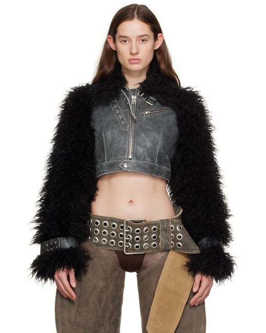 Vaquera Cropped Leather Jacket