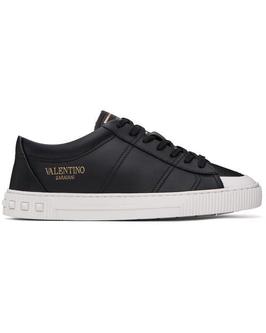 Valentino Garavani Black Cityplanet Calfskin Sneakers