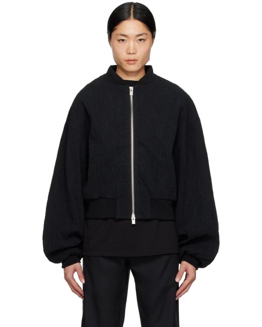 Heliot Emil Stand Collar Bomber Jacket