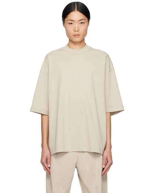 Fear Of God Taupe Dropped Shoulder T-Shirt