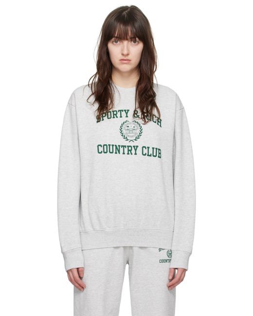 Sporty & Rich Varsity Crest Sweater