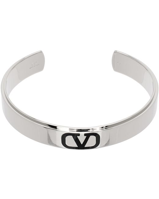 Valentino Garavani Silver VLogo Signature Cuff Bracelet