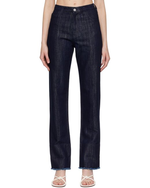 Victoria Beckham Indigo Frayed Jeans