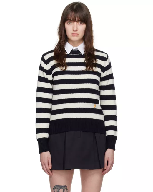 Sporty & Rich Navy Off-White SRC Sweater